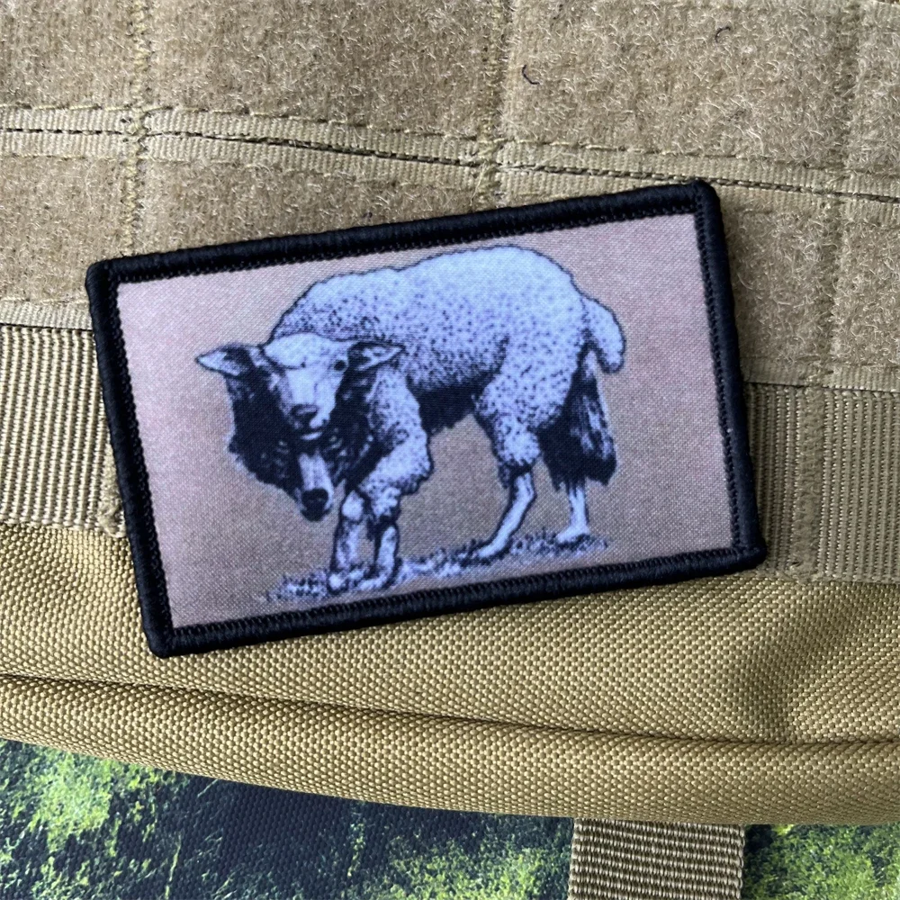 Rock-paper-scissors moral Badge Patches Tactical Army Backpack Hook and Loop Printed Stickers - imagen 4