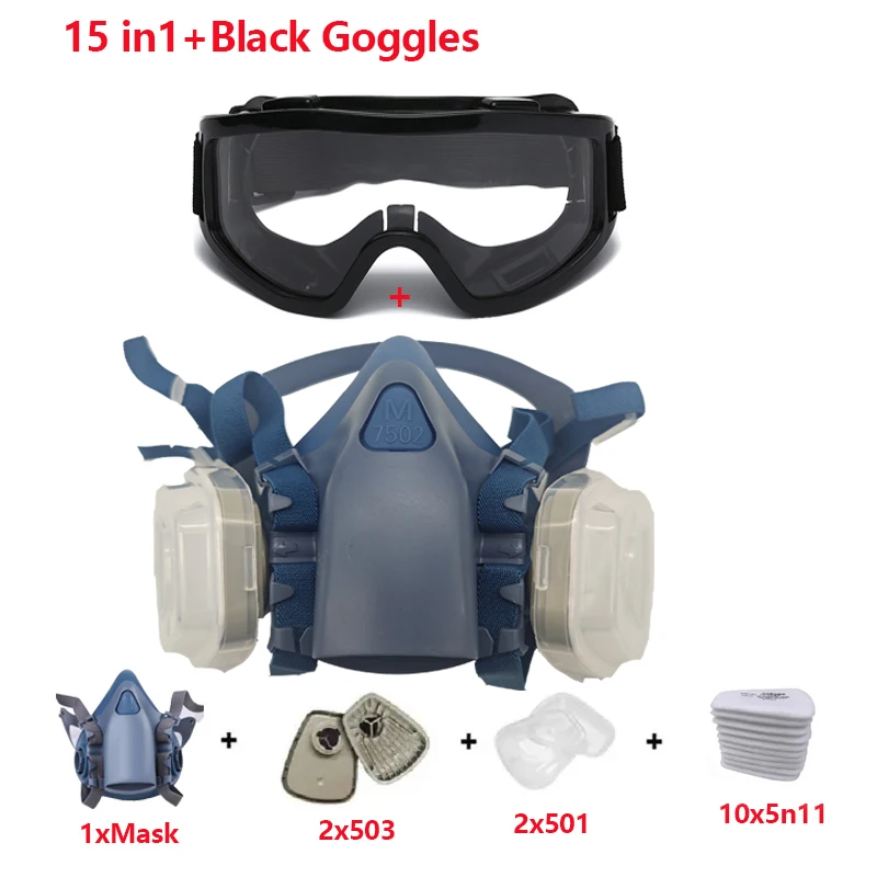 15 in1 Black Goggles