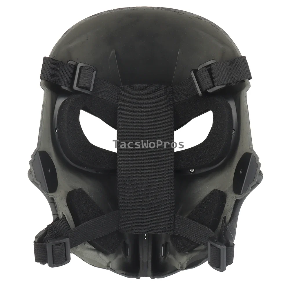 CS caza cara completa máscara de calavera camuflaje táctico Airsoft Paintball tiro máscara protectora entrenamiento combate máscaras faciales - imagen 4