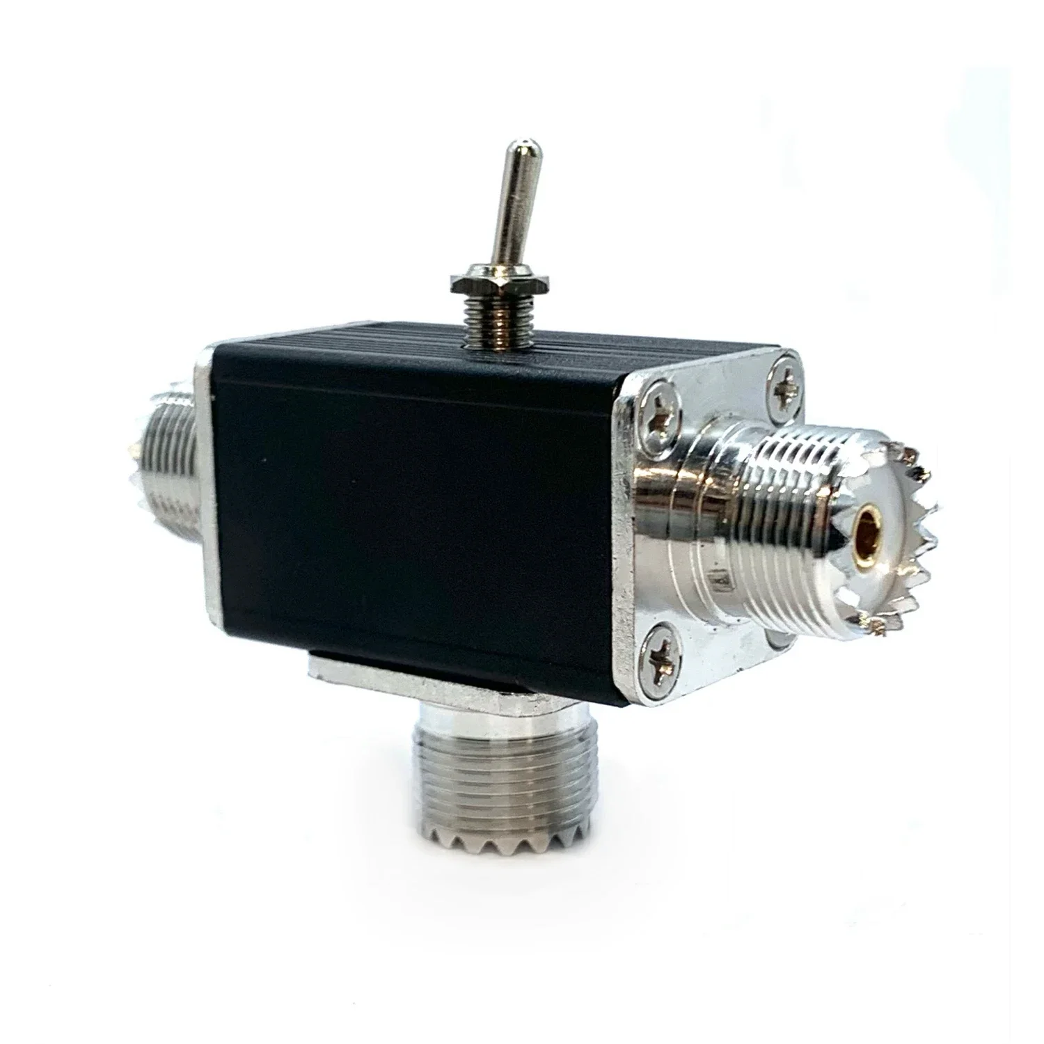 Convertidor adaptador de interruptor de antena coaxial manual de 2 vías para antena de radio, con función de protección de apagado y tierra - imagen 4