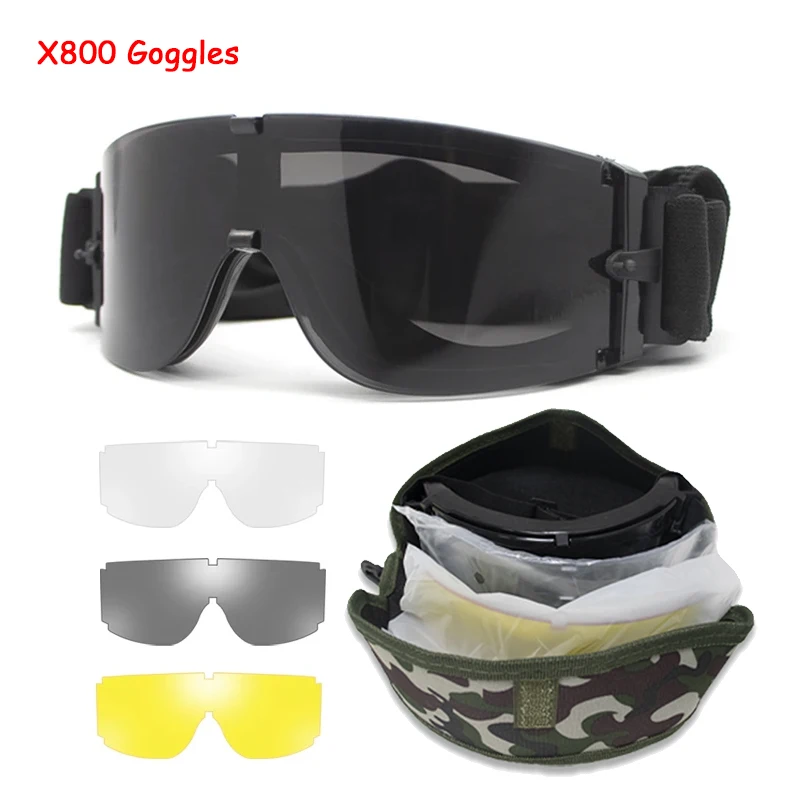 X800 Gafas tácticas de sol militares, protección UV y antiviento - imagen 2