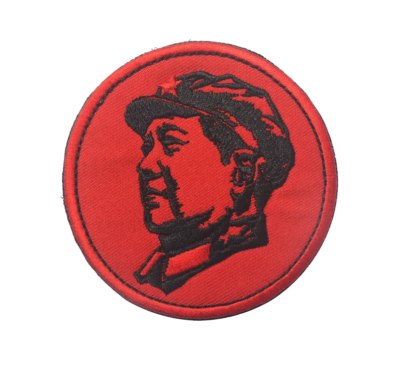 Parche de cabeza del presidente Mao, parche bordado de gancho y bucle para ropa, brazalete táctico militar, insignia de moral, Che Guevara - imagen 4