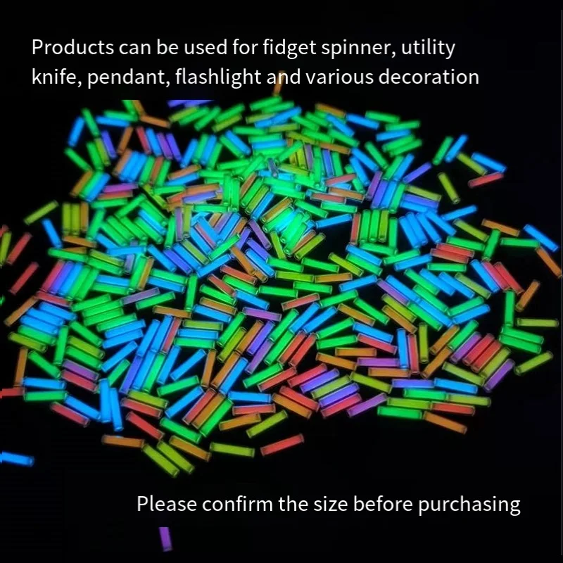 Trompeta autoluminosa suiza, tubo fluorescente, Spinner para la yema del dedo, luz fluorescente para manualidades, llavero, luz de señal colgante - imagen 3