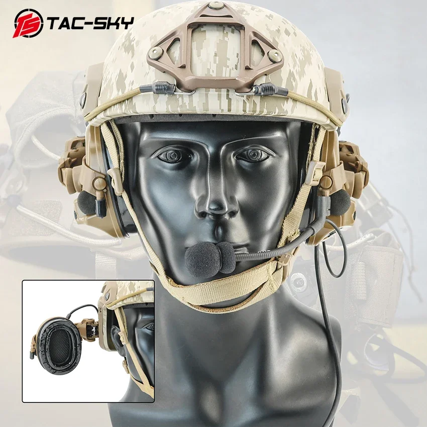 Soporte táctico para auriculares TAC-SKY, adaptador de casco con riel de arco para auriculares de tiro electrónicos de la serie COMTA, orejeras con reducción de ruido - imagen 5