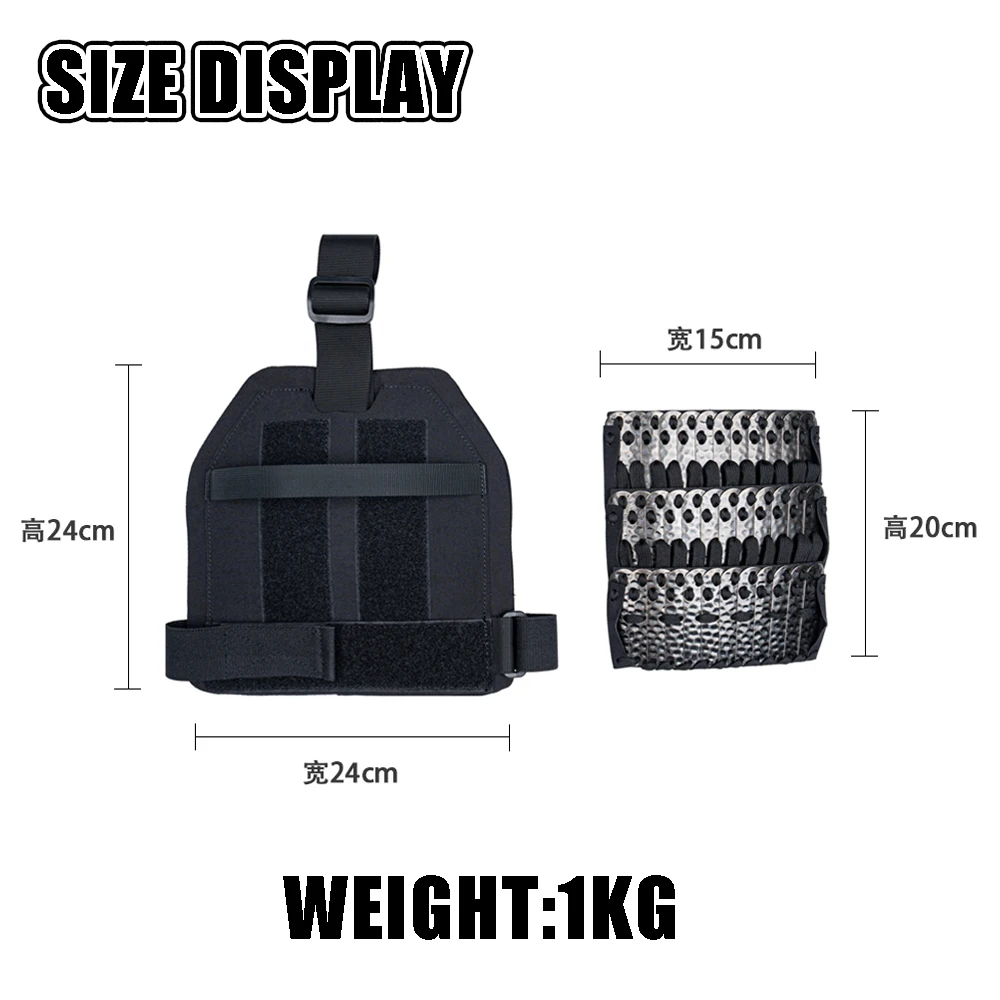 Tactical Vest Panel Armor Shoulder Armor Triple Mag Pouch Hook & Loop 556 Magazine Placard Sub Abdominal Pouch for Hunting Gear - imagen 4