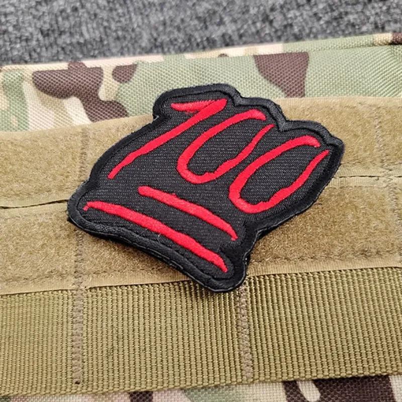 Parches bordados de gancho y bucle para ropa, insignia militar, emblema táctico, brazalete bordado, 100 puntos - imagen 2