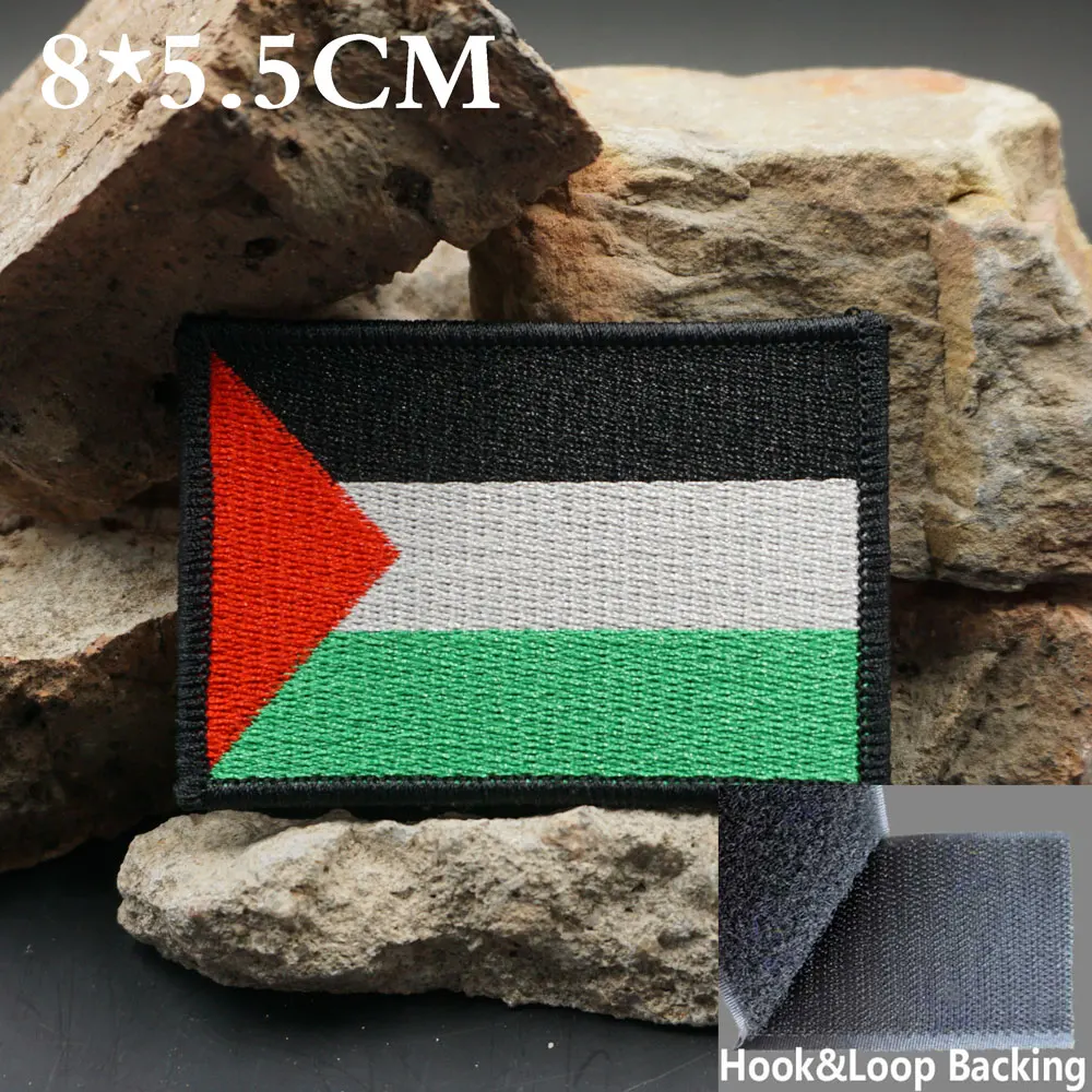 Parches bordados tácticos con bandera para mochilas y ropa, accesorios militares con respaldo de gancho o planchado - imagen 2