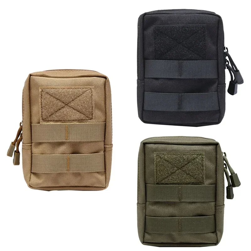 Bolsas de cintura tácticas, bolsa Molle multiherramienta, paquete de cintura con cremallera, accesorio de hungitng para exteriores, bolsa de cinturón duradera, MINI nailon 1000D - imagen 3