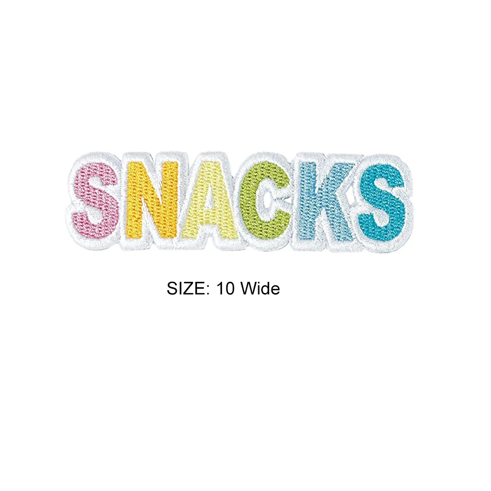 Parches bordados de aperitivos coloridos, telas con apliques, insignias bordadas para ropa, prendas, diseño Pesonal para niños, niñas y mujeres - imagen 3