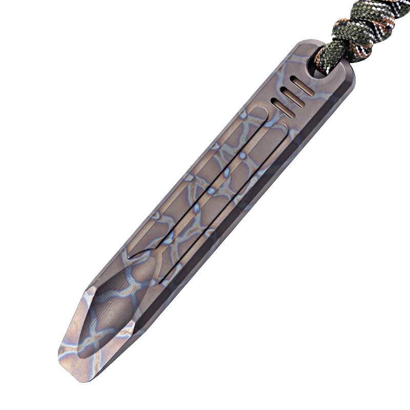 Palanca de titanio portátil multiusos Edc, herramienta para exteriores, cuchillo táctico para té - imagen 5