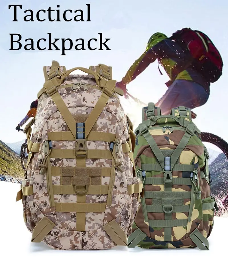Mochila táctica de caza militar, Mochila deportiva de Montañismo Molle del ejército al aire libre, equipo multifuncional para acampar al aire libre - imagen 2
