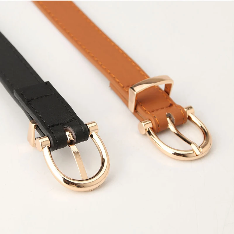 Cinturón de moda para mujer, hebilla de Metal Simple, traje negro, accesorios de ropa para Jeans - imagen 5