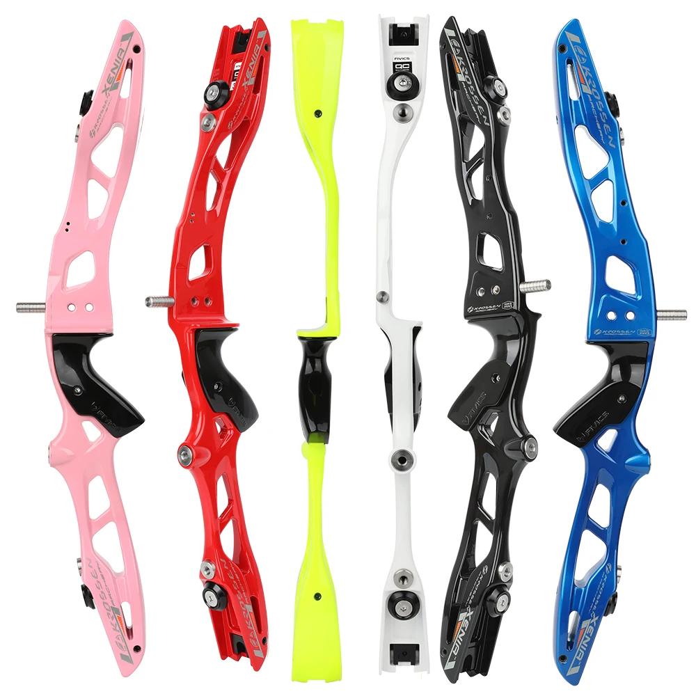 Arco recurvo de aleación de magnesio de 23 "/25", mango de plástico, mano izquierda/derecha, tiro con arco, competición, objetivo de caza