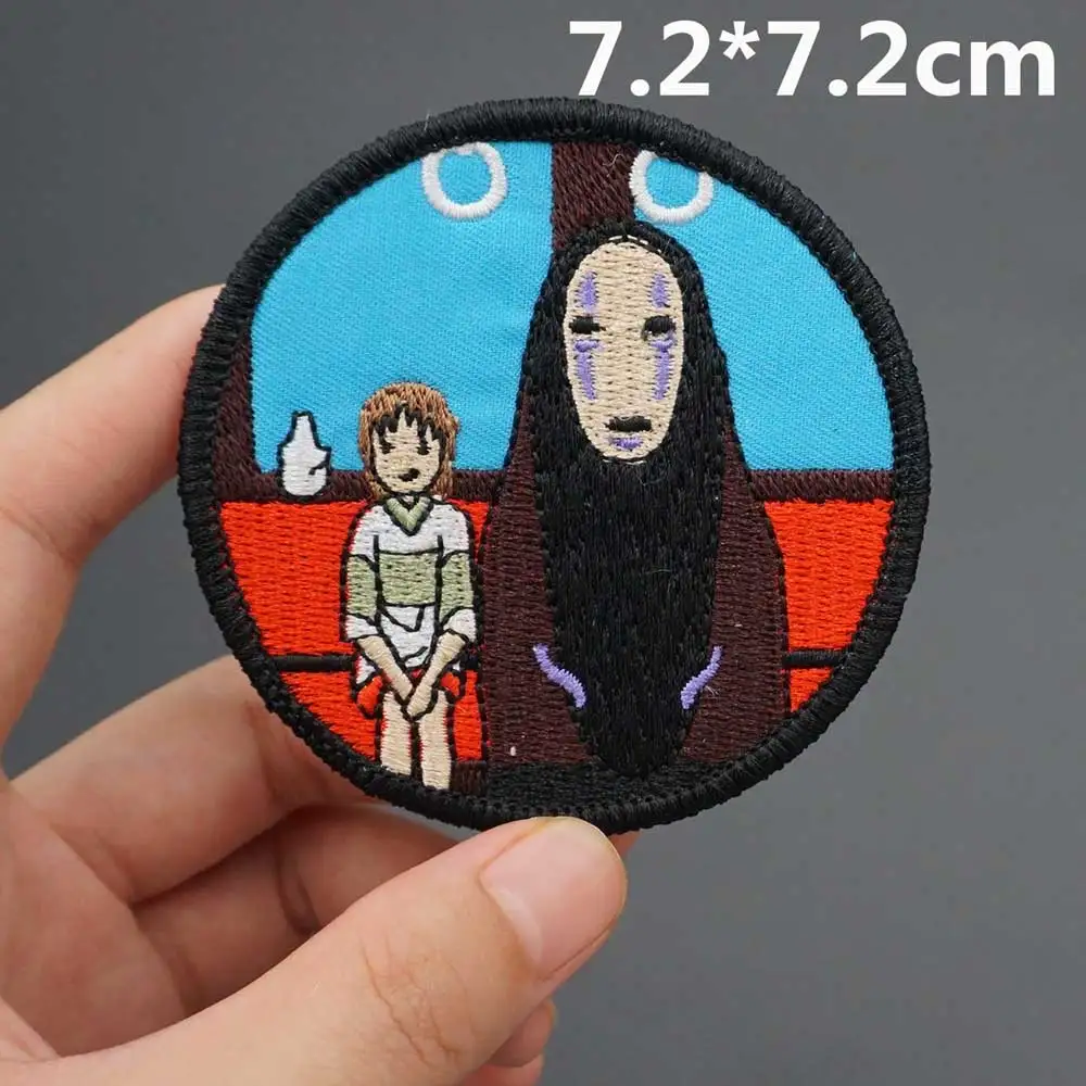 Parche bordado de dibujos animados de Anime, respaldo de hierro y gancho para ropa de niños, pegatinas, insignia, apliques de ropa - imagen 2