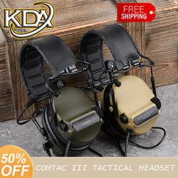 WADSN New Electronic Tactical Communication COMTAC III Headset For Hearing  Protection Adapter with PTT Outdoor Equipment