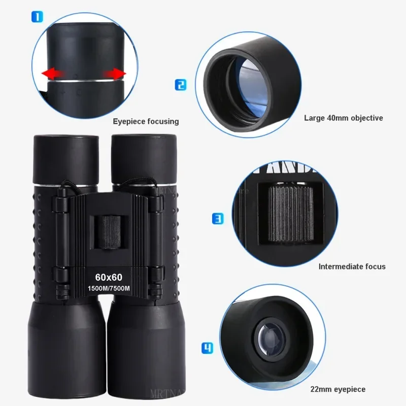 Prismáticos profesionales para exteriores, binoculares potentes para baja visión nocturna, turismo, Camping, caza, telescopio, 20-180X100 - imagen 5