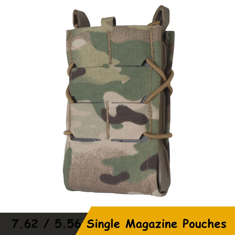 Bolsas para revistas de 7,62mm y 5,56mm, bolsa táctica para revistas de inserción rápida Molle para AR15 M4 Mag, funda con funda, caja con Clip para cinturón - imagen 2