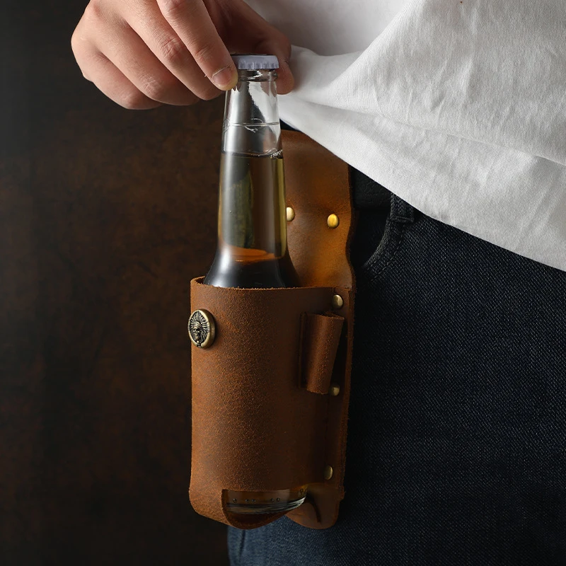 Porta bebidas cinturón de cuero para latas y botellas - imagen 4