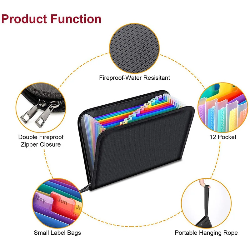 Lawaia carpeta ignífuga, maletín de papel, bolsas de película, sobres seguros para almacenamiento de documentos, bolsa de dinero a prueba de fuego para efectivo - imagen 3
