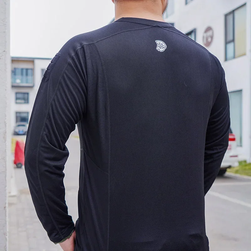 Camiseta táctica de senderismo de secado rápido al aire libre UMP verano manga larga corta alta elasticidad transpirable correr Fitness entrenamiento camiseta - imagen 4