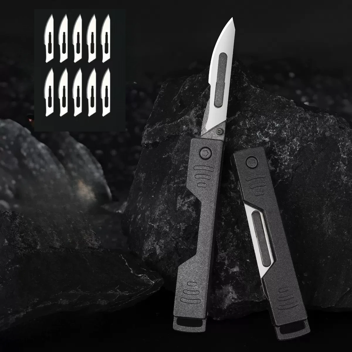 Cuchillo plegable de acero inoxidable quirúrgico para exteriores - imagen 3