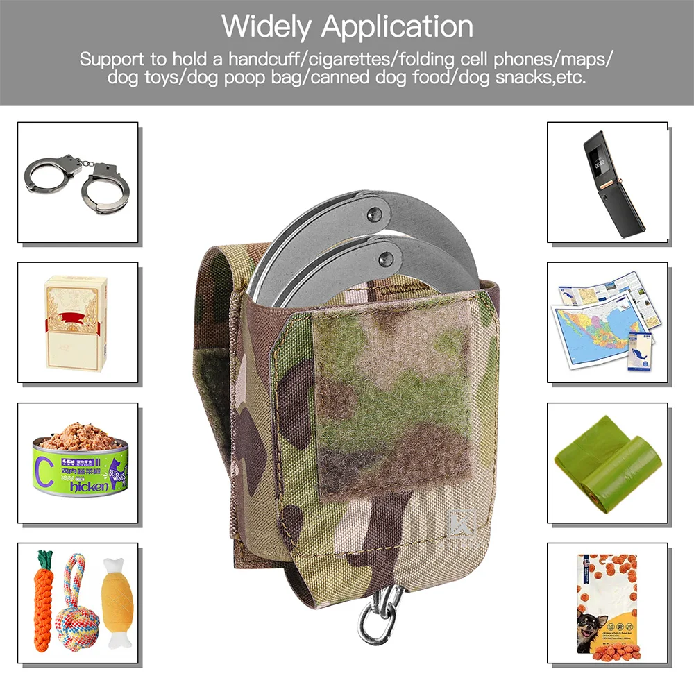 KRYDEX Estuche táctico para esposas, bolsa de almacenamiento para cinturón, funda para puños de perfil bajo, equipo Hutning para aplicación de la ley - imagen 4