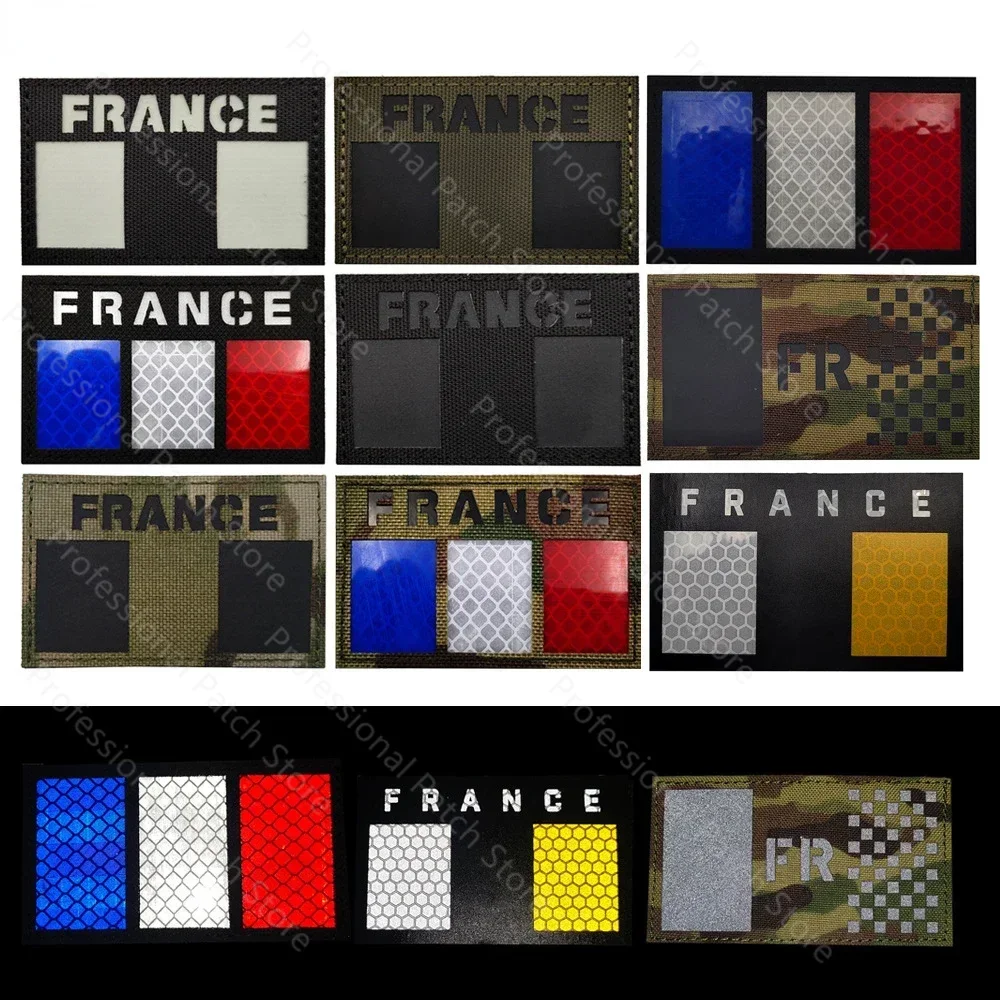 Parches bordados tácticos de la Legión Extranjero Francesa FR Francia, parche militar con gancho y bucle para accesorios de ropa, brazalete para mochila - imagen 3
