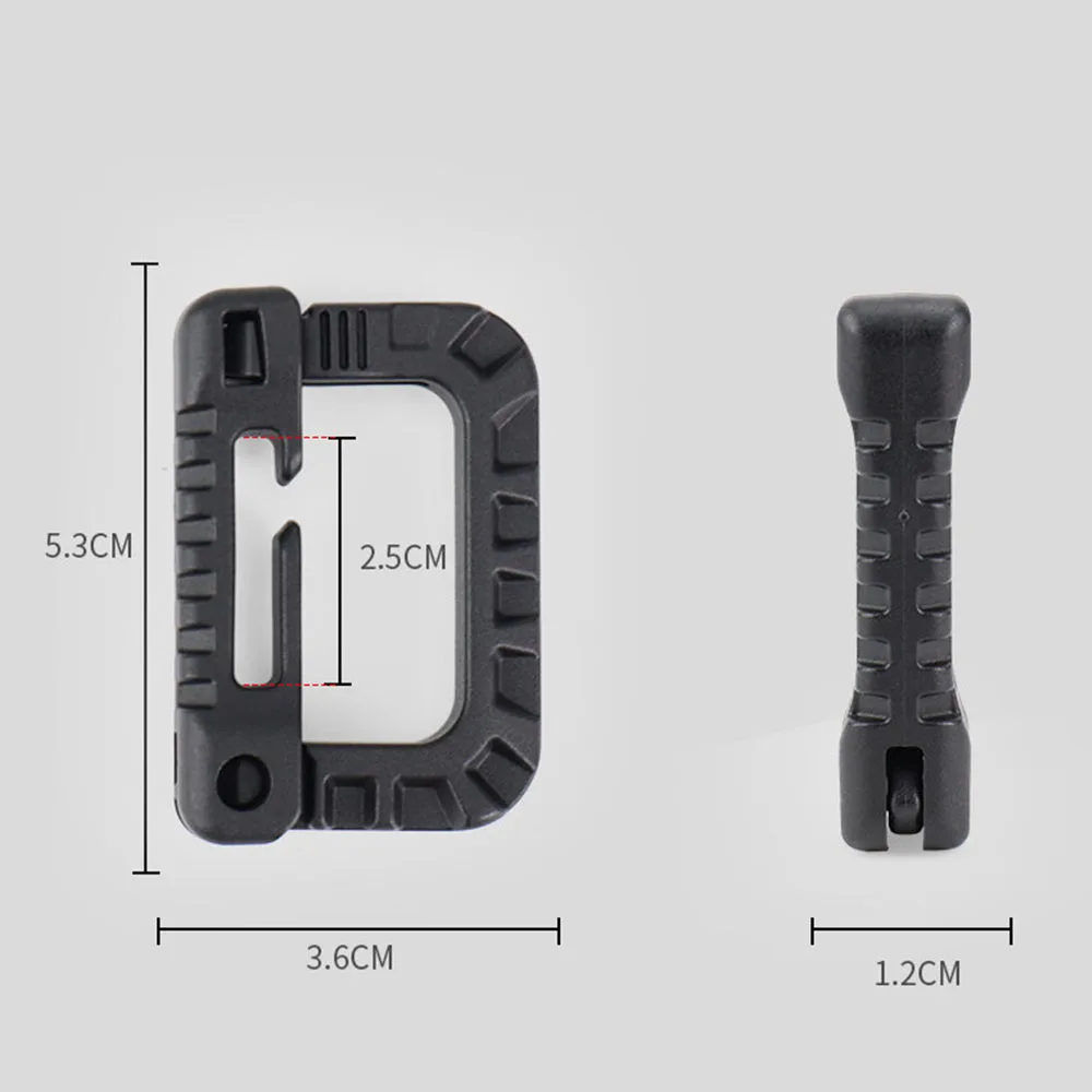 Hebilla táctica MOLLE con anillo en D y liberación rápida para camping - imagen 3
