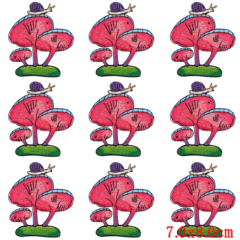 Parche bordado de dibujos animados para planchar, parches termoadhesivos para ropa, parches de flores, pegatinas de apliques, 10 Uds./lote - imagen 5