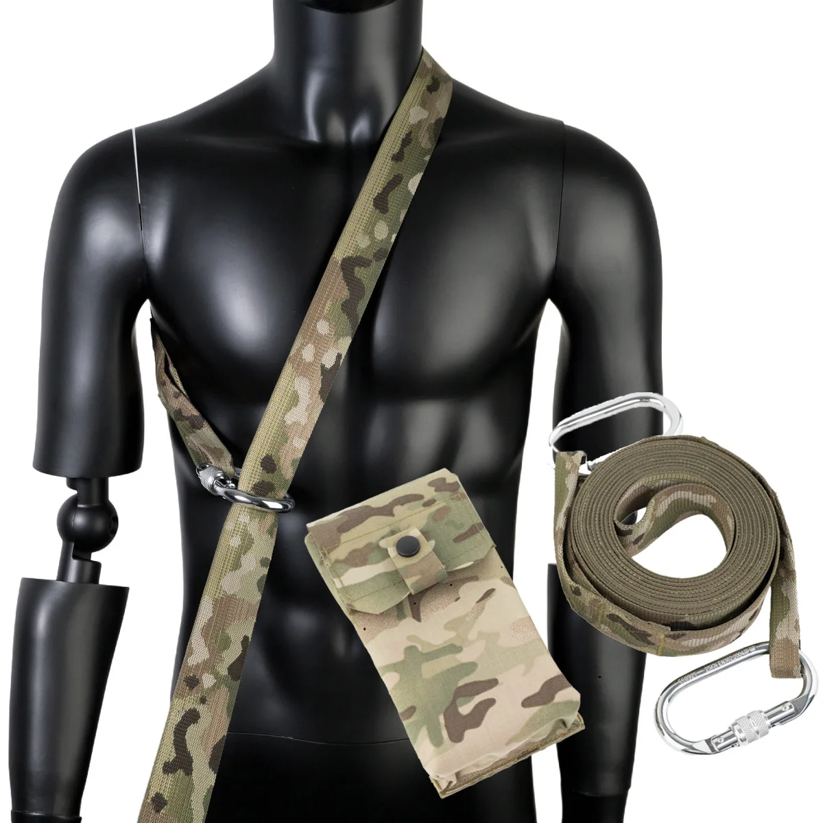 Bolsa de almacenamiento táctica para subbolsa, bolsa de accesorios, bolsa de almacenamiento de cuerda con hebilla de escalada