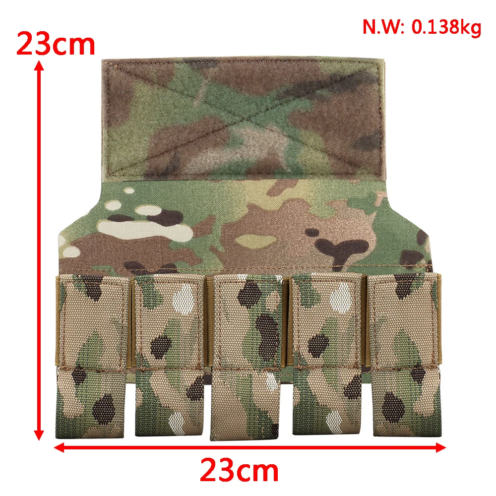 Bolsa de almacenamiento de Granada, gancho de bucle, chaleco de caza, Airsoft, accesorios de aparejo de pecho, táctica 5BH, 40MM, 5 Banger, 5 rondas, M203 - imagen 2