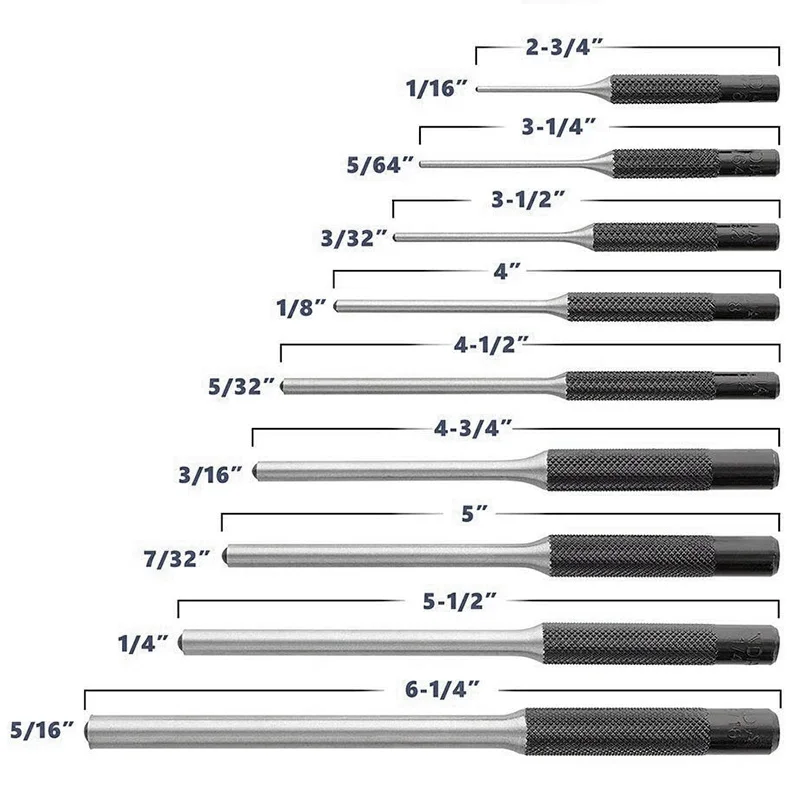 Juego de herramientas de punzón RollPin, 9 Uds., herramienta de punzón para armeros, joyería y reparación de relojes, herramientas para quitar ropa de mano - imagen 2