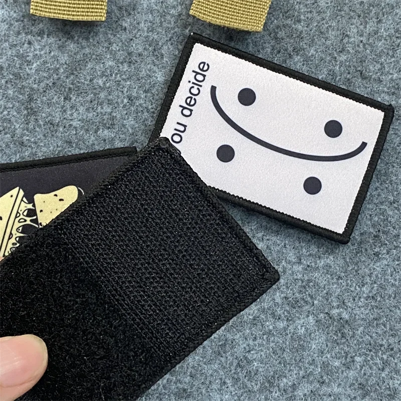 El divertido parche estampado no es el esqueleto de hoy, insignia de moral táctica militar, apliques de gancho y bucle para ropa, parches de mochila - imagen 3