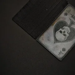 Insignia táctica Ace Spades: PVC con gancho y bucle para mochila