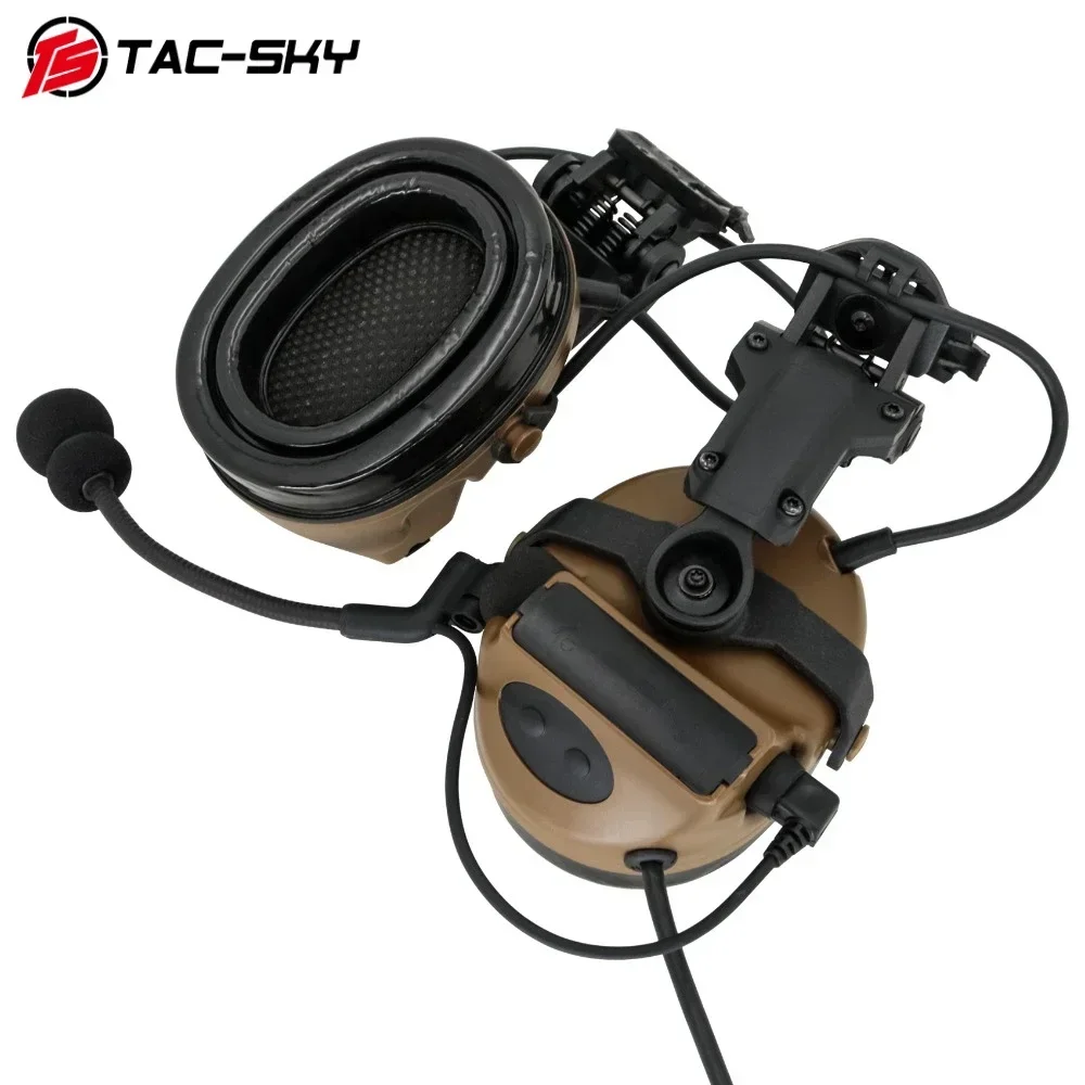TS TAC-SKY COMTA II ARCRail Mount Headset con U94 PTT y diadema Comta, auriculares tácticos con captación con cancelación de ruido C2 - imagen 3