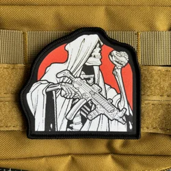 Insignia de moral del ejército de Ranger de calavera, parche táctico de guerrero, parches de gancho y bucle con estampado de soldado, brazalete militar, pegatina para mochila