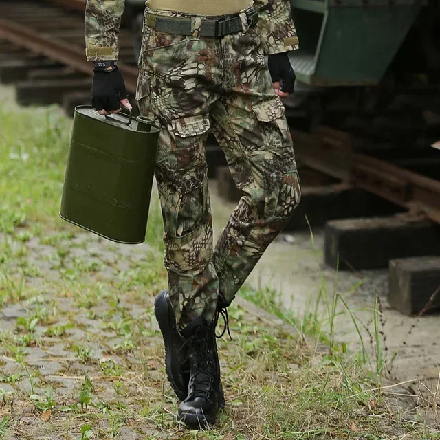 Pantalones tácticos de caza para hombre, Pantalón Cargo con rodilleras, Cambat de trabajo al aire libre, Airsoft - imagen 5