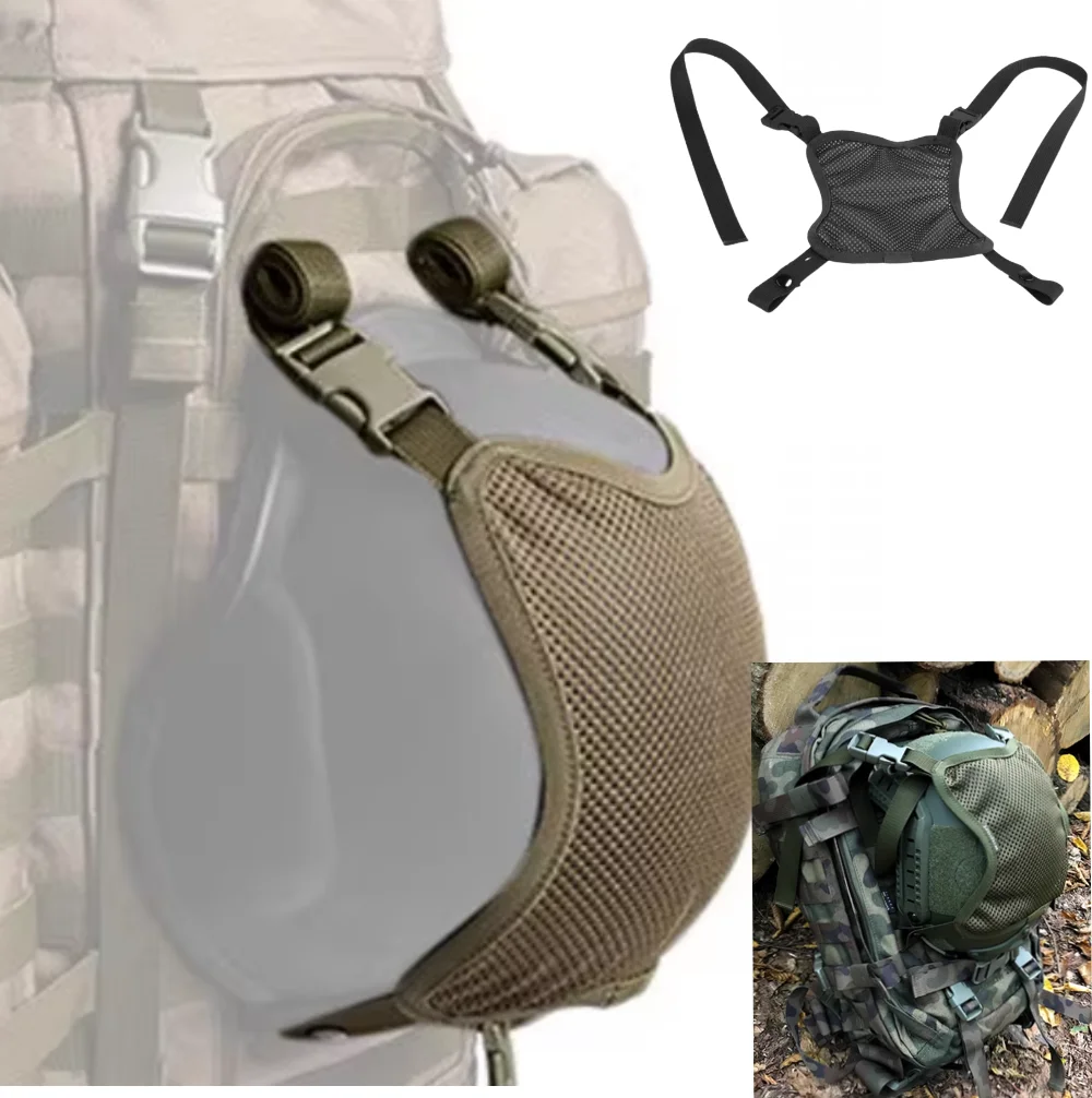 Casco táctico con compartimento canguro fijo para montar en motocicleta, mochila multifuncional, casco, paquete de expansión externa