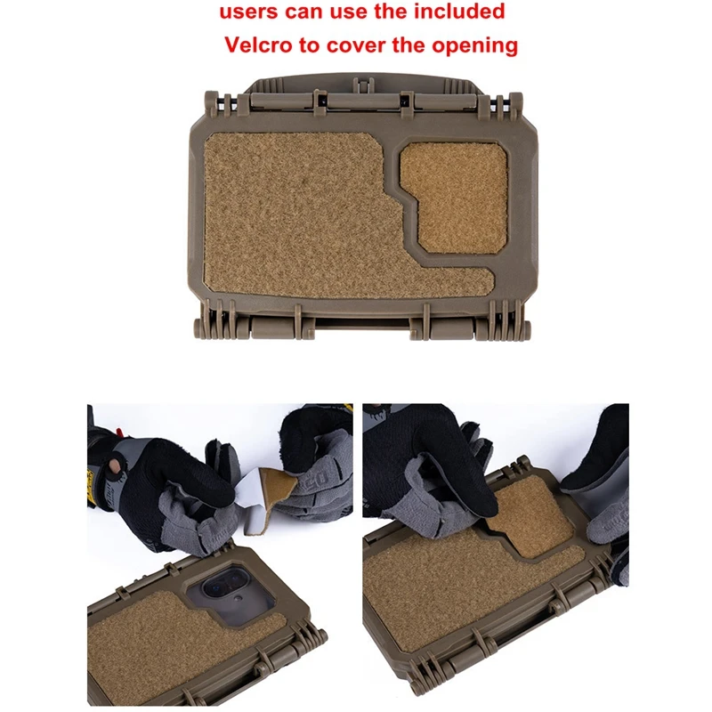 Caja de engranaje crítico de 15,4x7,8x1,1 cm, abrazadera de teléfono integrada, ventana de visualización para aparejo de pecho Compatible con teléfonos inteligentes - imagen 5