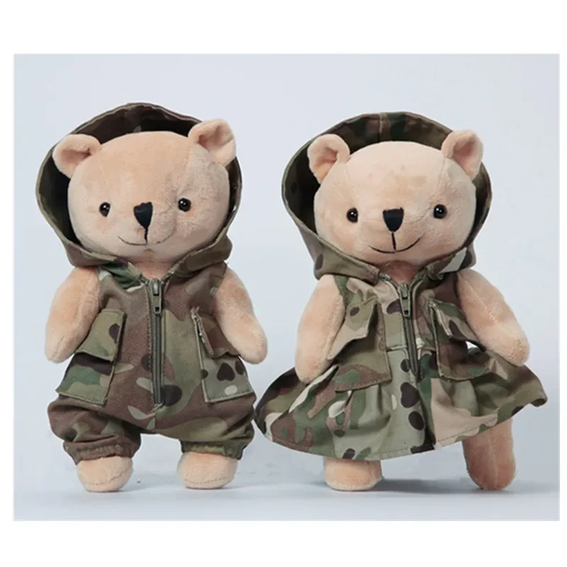 Oso táctico de camuflaje para acampar al aire libre, bolsa de senderismo, chaleco, accesorio colgante, entrenamiento de pesca, caza, juguete desmontable portátil