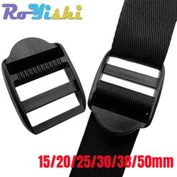 Deslizador de escalera hebilla rápida negra 15-50mm para correas mochila