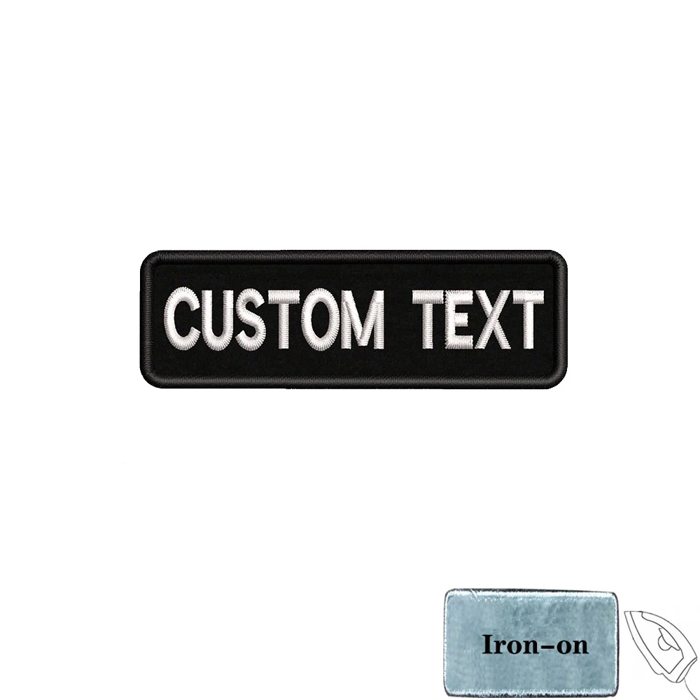 Parche de número de nombre personalizado, 8cm x 2,5 cm, etiquetas de insignia a rayas, brazalete de chevrons, bucle de hierro o gancho bordado, 1 ud. - imagen 5