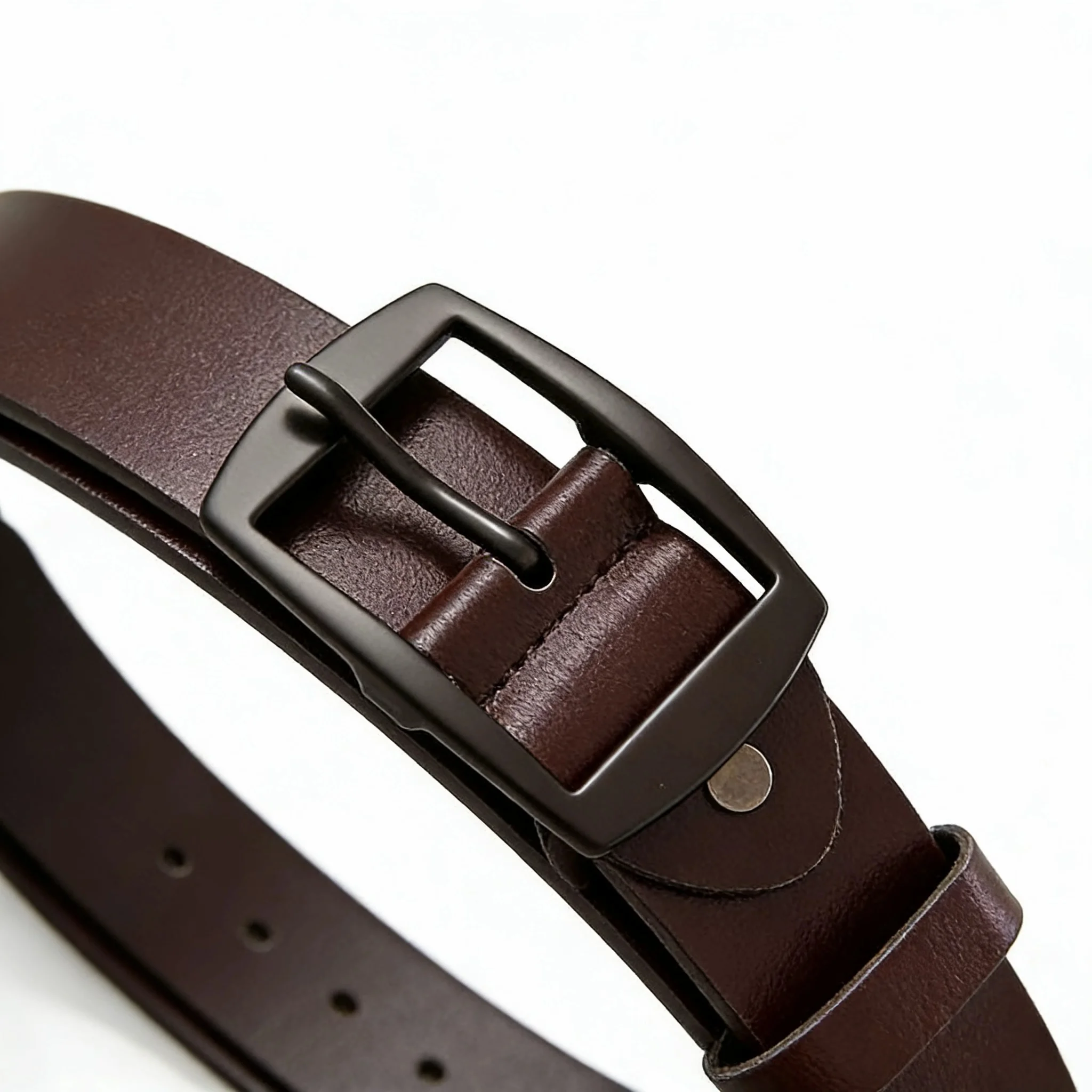 Cinturón de cuero genuino para hombre con hebilla premium informal - imagen 3