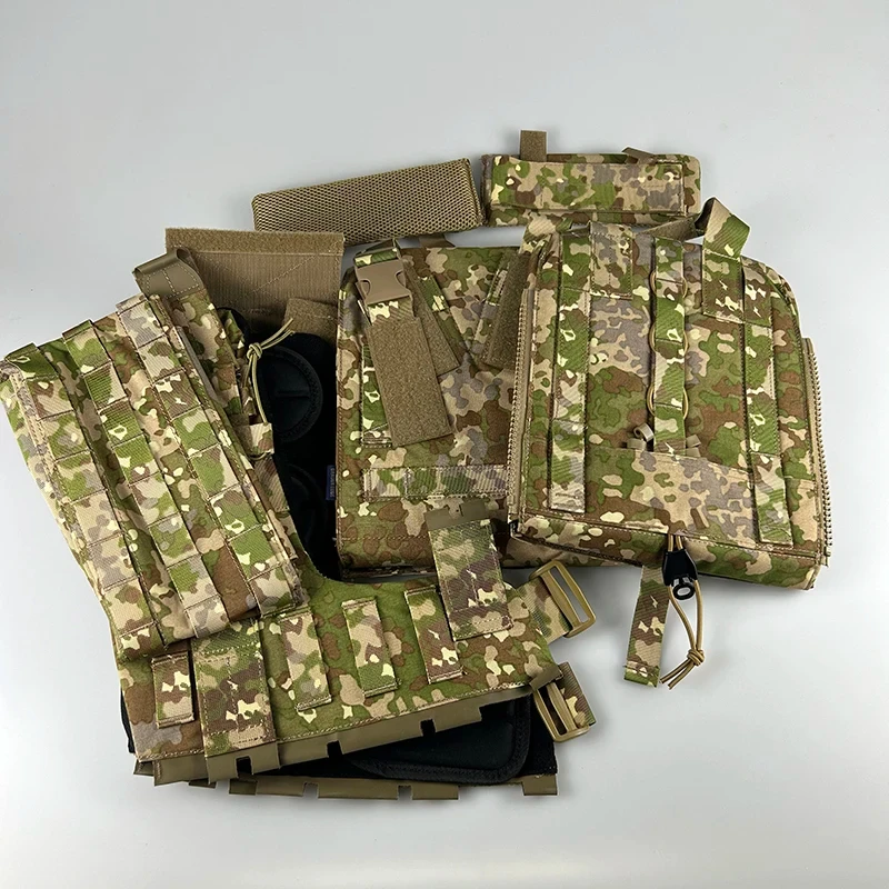 Chaleco portador de placa táctico de camuflaje multiitarn alemán, resistente reflectante por infrarrojos (IRR) - imagen 2