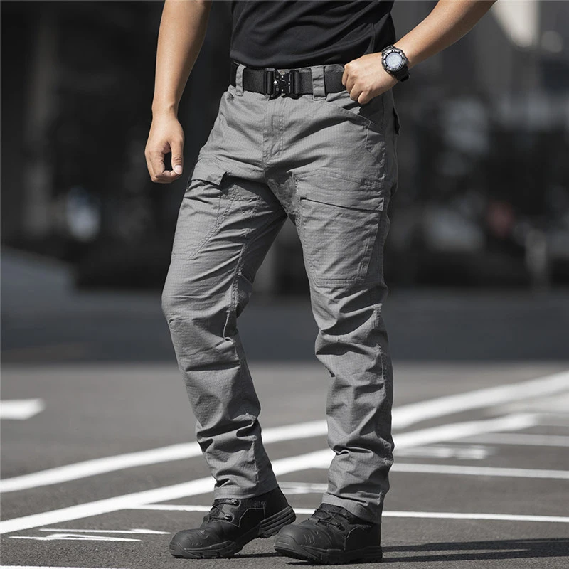 Pantalones Cargo tácticos para hombre, pantalón informal, impermeable, elástico, para exteriores, senderismo, estilo Safari, con múltiples bolsillos, 2024 - imagen 3