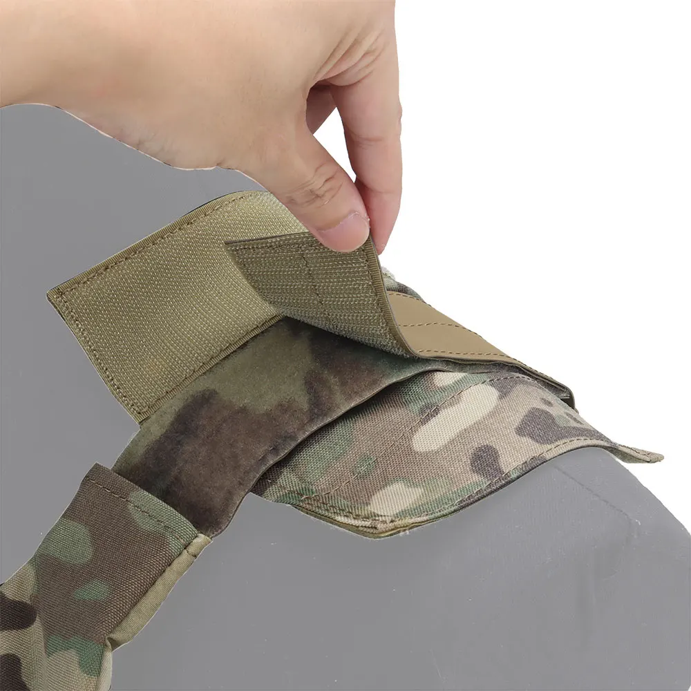 Chaleco portador de placa de LV-119 con cremallera trasera, almohadilla de hombro, bolsas magnéticas, hebilla de pecho para caza táctica Airsoft - imagen 4