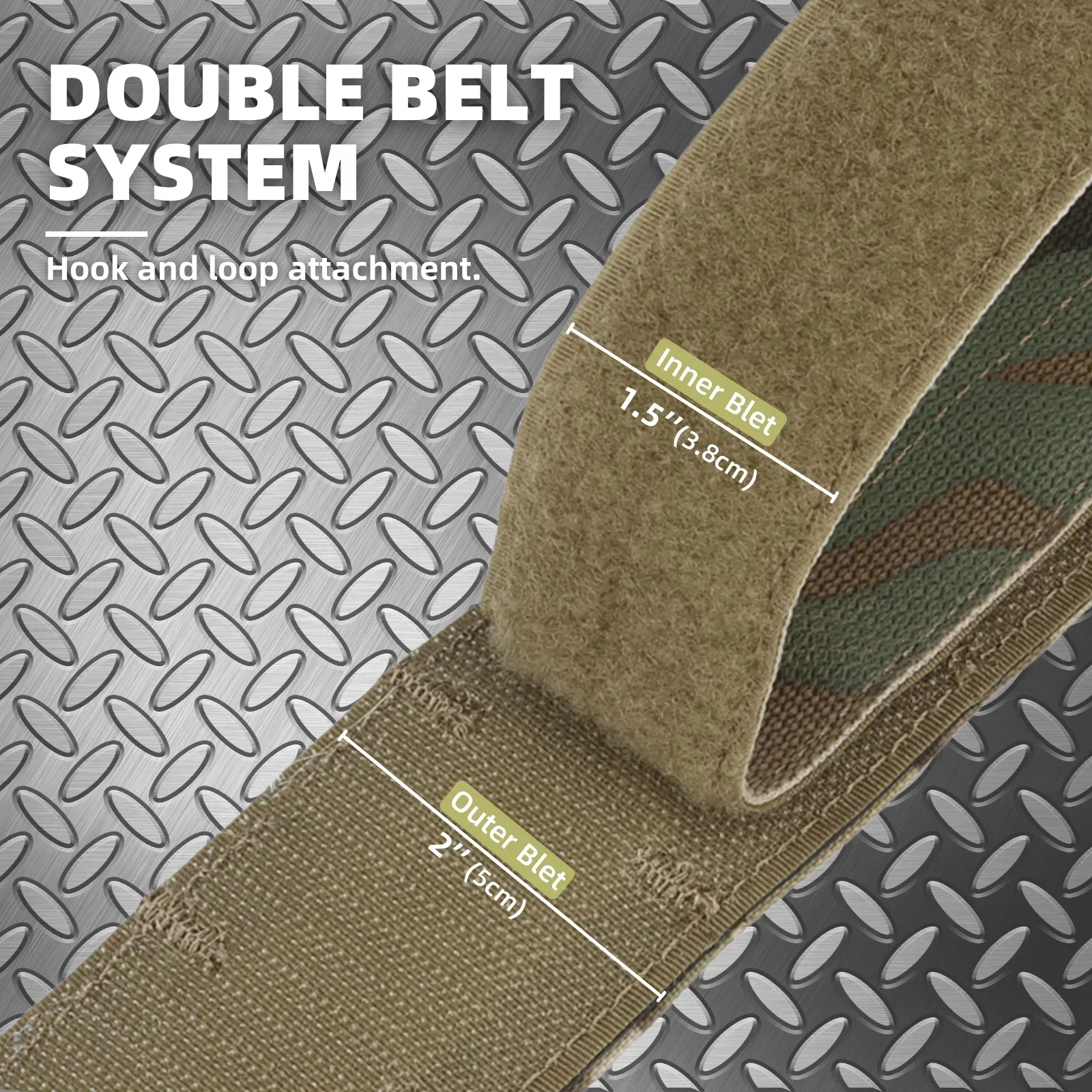 Cinturón MOLLE ligero de bajo perfil Battle Cobra, cinturón rígido de tiro cortado con láser, se adapta a la funda para caza Airsoft - imagen 5