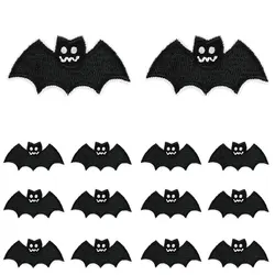 Juego de parches bordados Halloween calabaza murciélago plancha