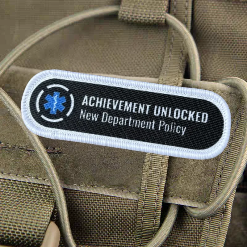 Parche de impresión desbloqueado de logro, insignia de moral militar con gancho y bucle, brazalete, pegatinas tácticas para mochila, parches DIY en ropa - imagen 5