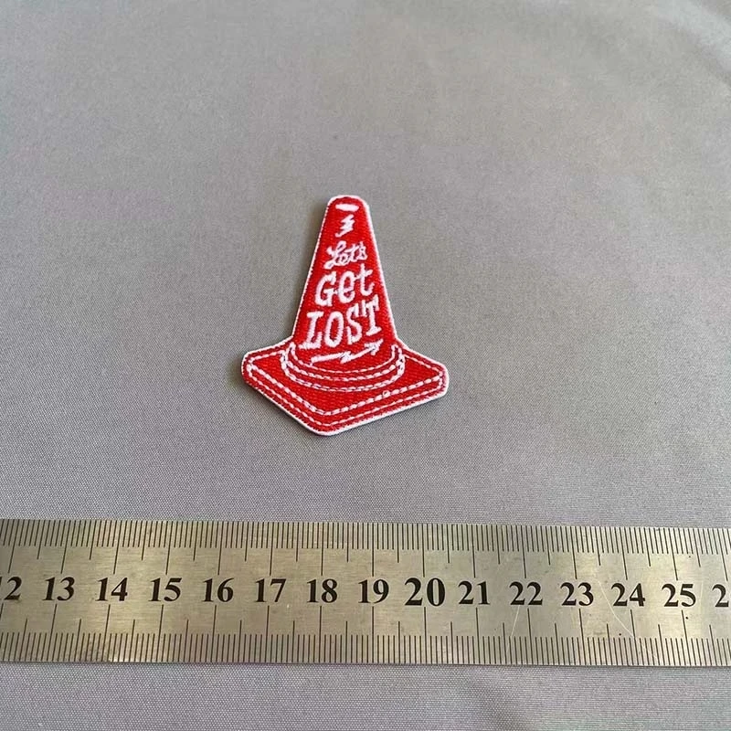 Parches termocollant bordados para ropa, pegatinas de tela, cono de tráfico, 6 piezas/taza de café - imagen 5